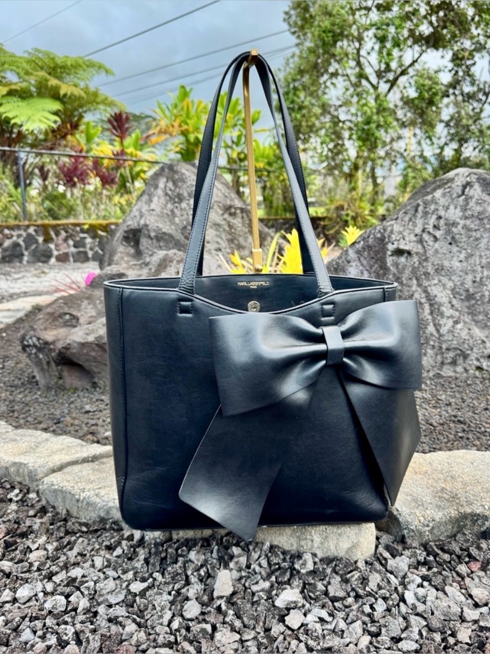 Karl Lagerfeld Clemence Bow Tote - Black